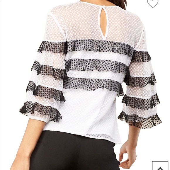 Milly - Gabriella two-tone ruffle blouse - Picture 2 of 2